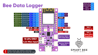 Bee Data Logger Deep Sleep SD Card Data Logging
