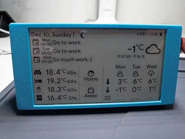 E-Paper Smart Home Informer for Home Assistant