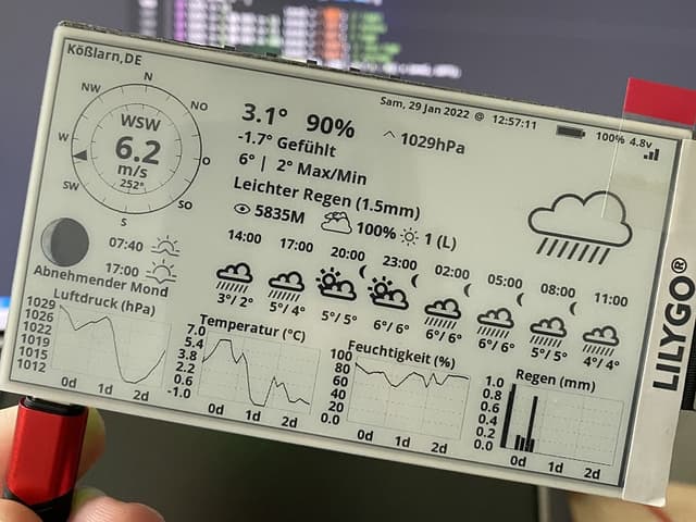 E-Paper Weather Station with OpenWeatherMap
