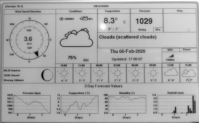 G6EJD ESP32 E-Paper Weather Display