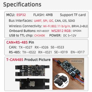 T-CAN485 ESPHome RS-485 Modbus Gateway