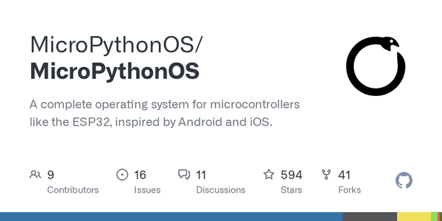 MicroPythonOS — Android-Inspired MicroPython OS for T-Watch S3 Plus