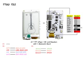 T5s 2.7" E-Paper + MP3 Audio Player Demo